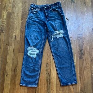 American Eagle Outfitters Mom Straight leg distressed Jean